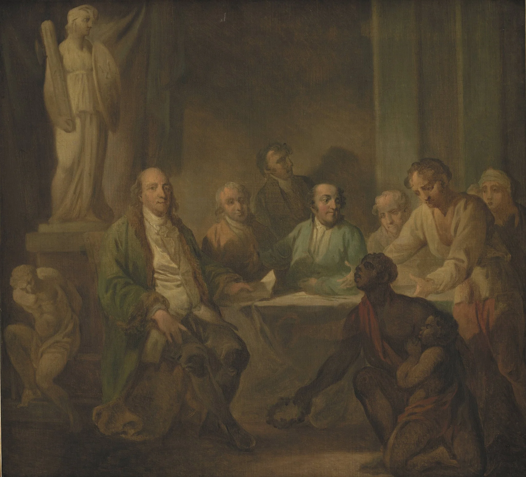 Homage to Benjamin Franklin, by Unknown, 1750