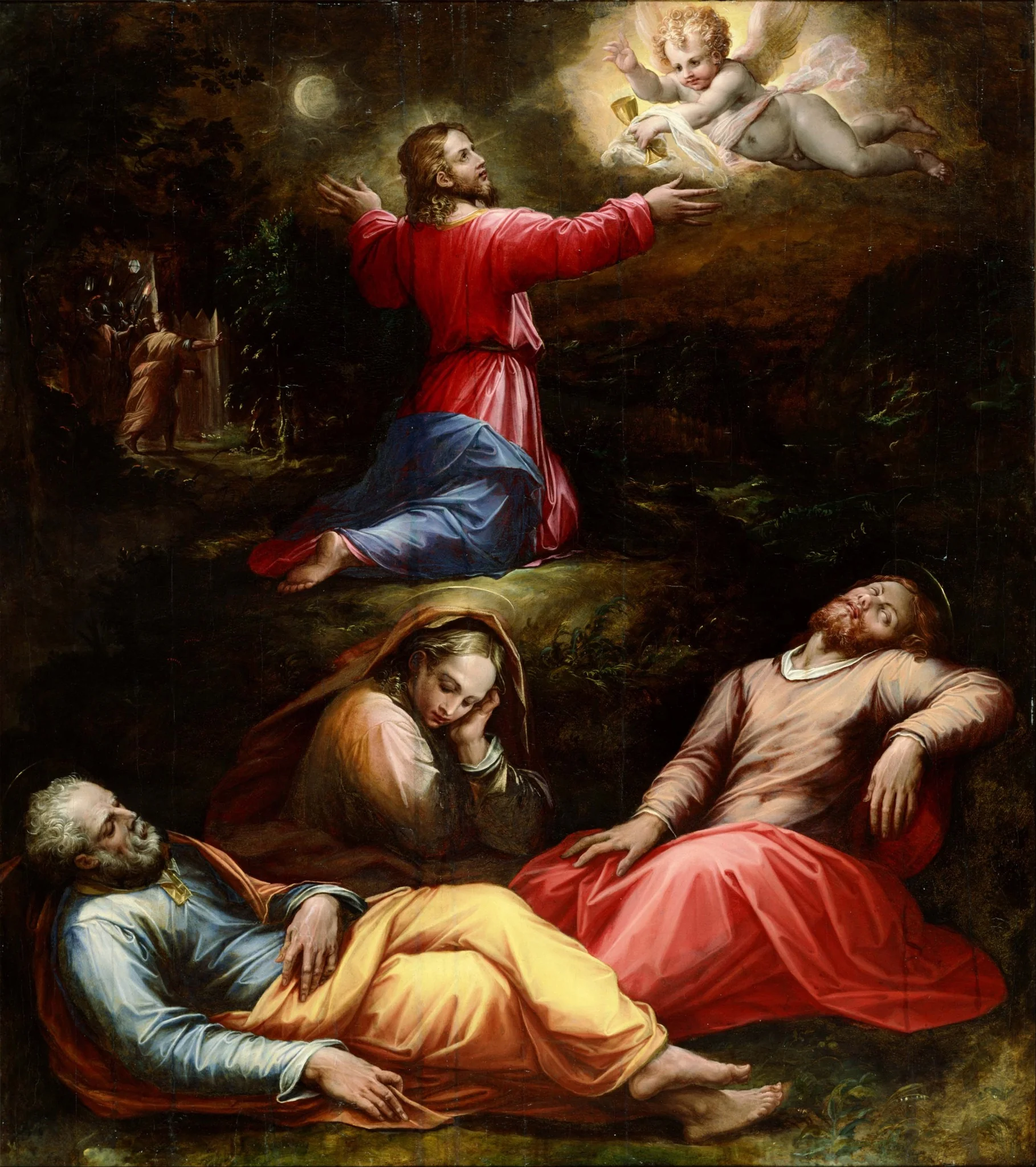 The Garden of Gethsemane, by Giorgio Vasari, oil, 1570