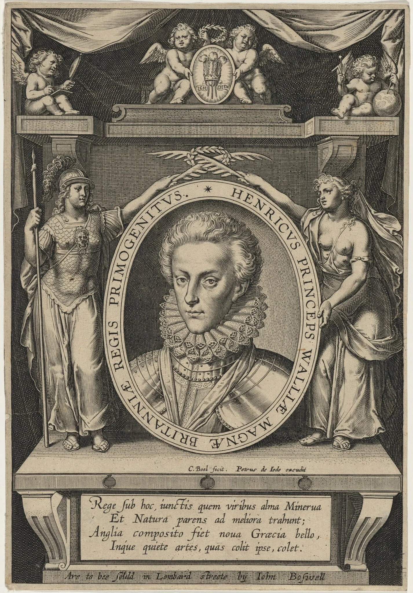 Henry Frederick, Prince of Wales, by Cornelis Boel, ink, 1598
