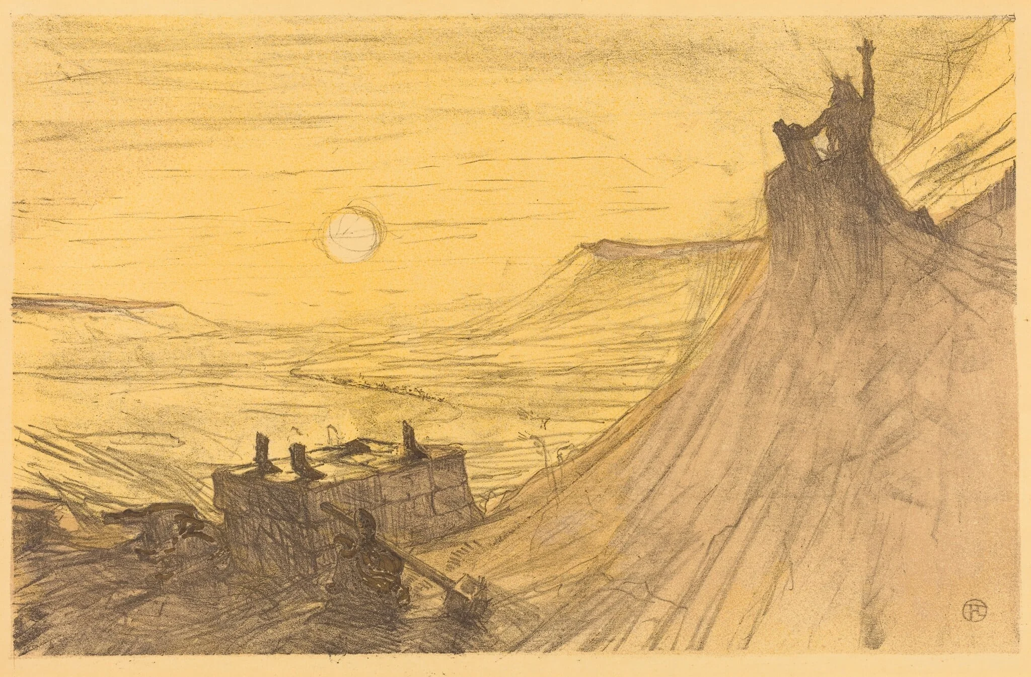 Cover for "Au pied du Sinaï", by Henri de Toulouse-Lautrec, ink, 1898