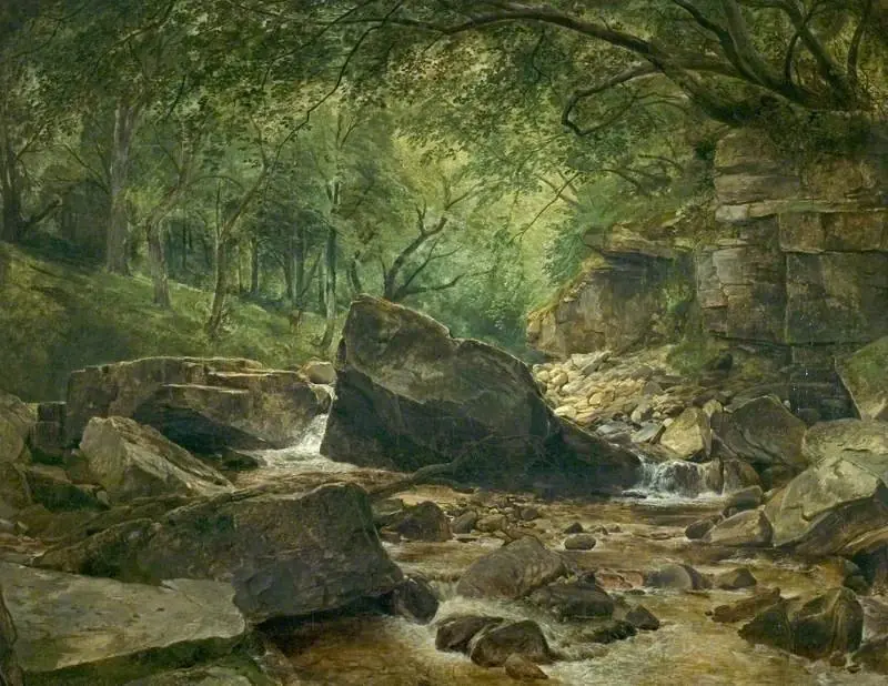 River Scene with Rocks