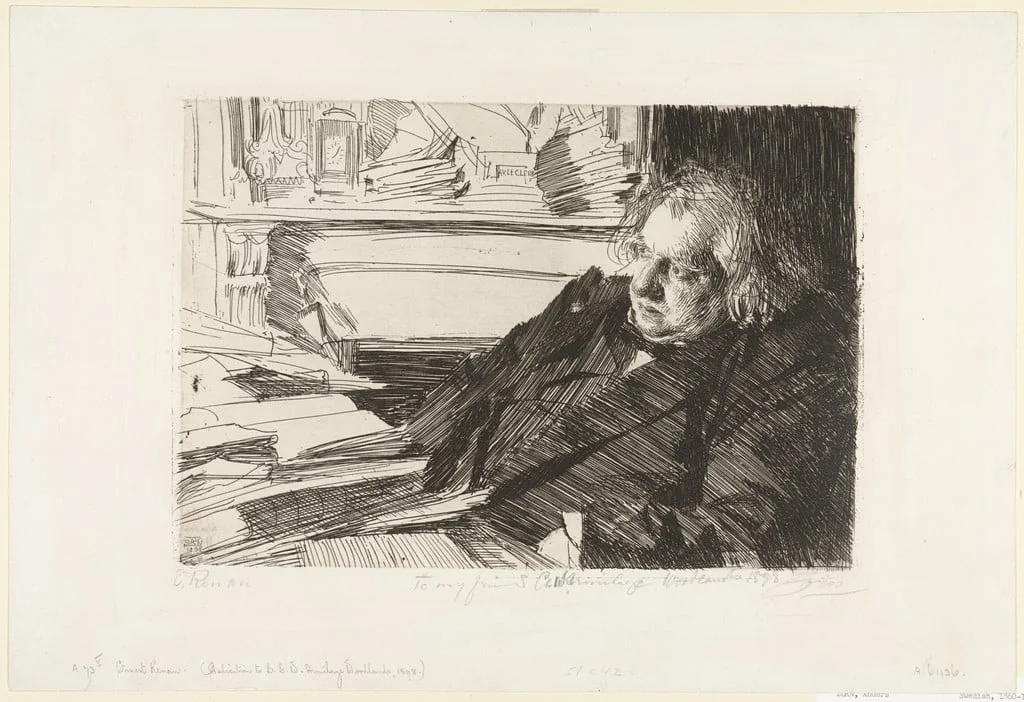 Untitled, by Anders Zorn, ink, 1892