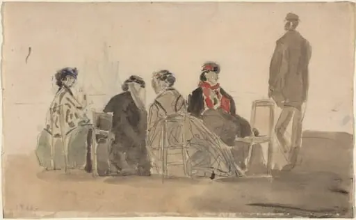 Four Ladies Seated at Trouville