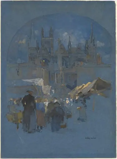 A Market Square before a Cathedral