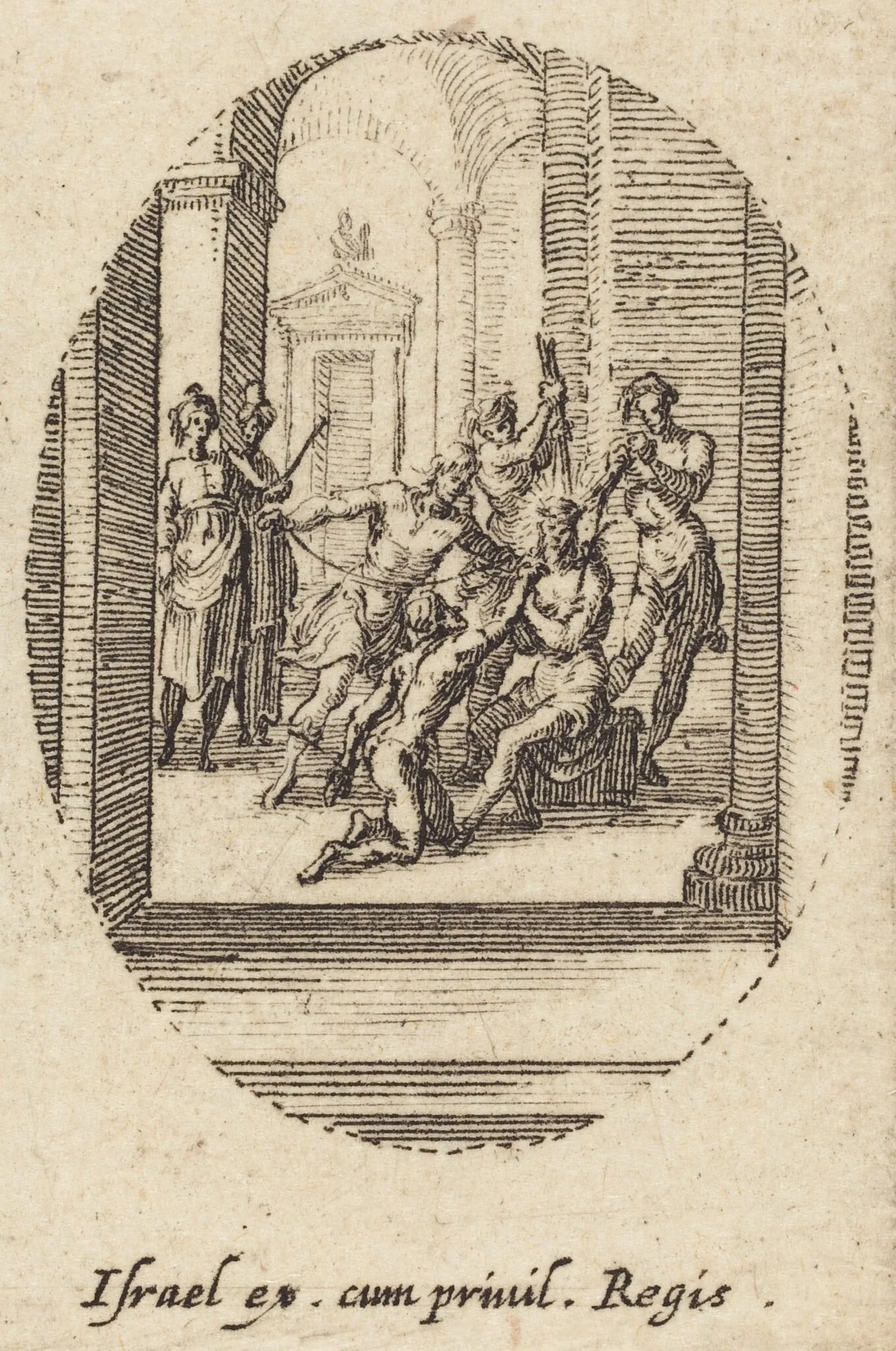 Crowning with Thorns, by Jacques Callot, ink, 1631