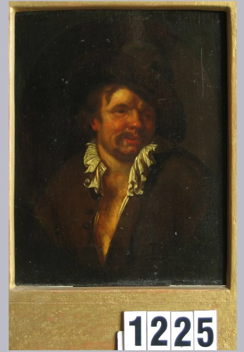 Țăran cu pălărie brună. Pandant: Țăran cu scufie roșie, by Ary de Vois, unspecified, 1643