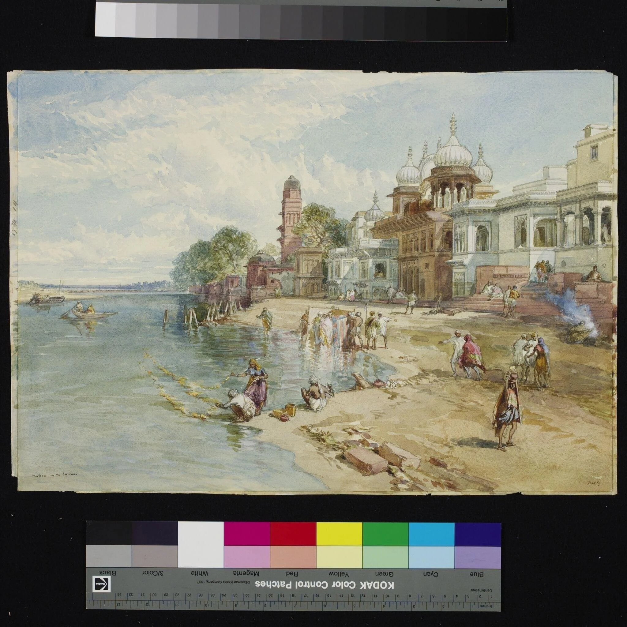 Ghats on the banks of the river Jumna, Mathura
