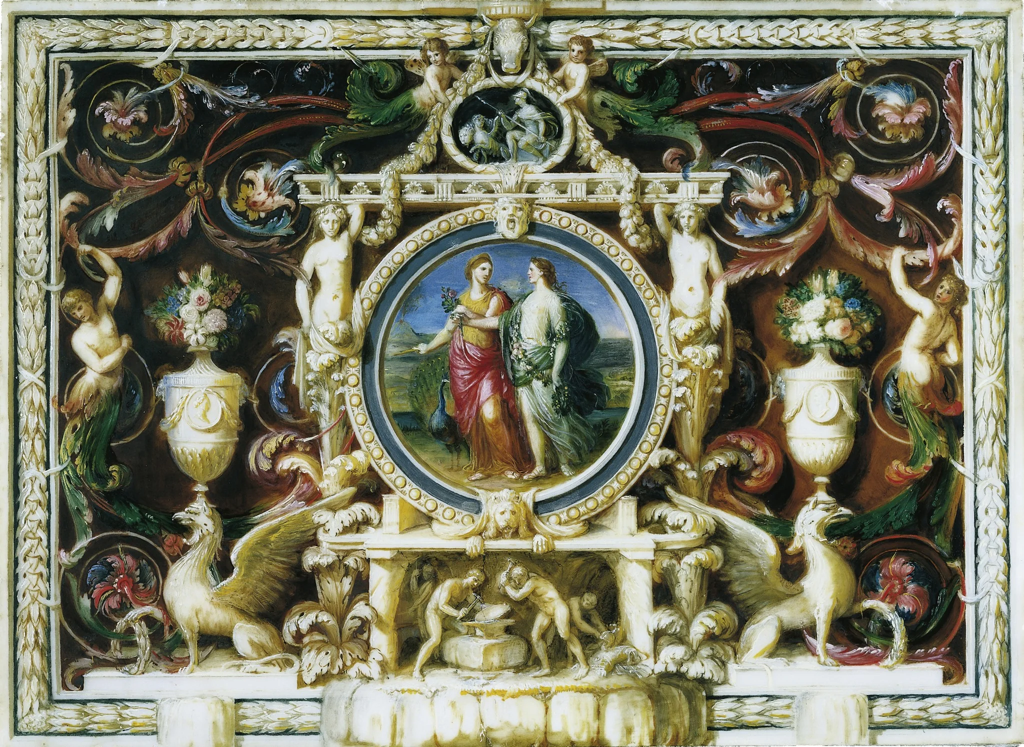 Juno and Flora, by Ignaz Unterberger, unspecified, 1792