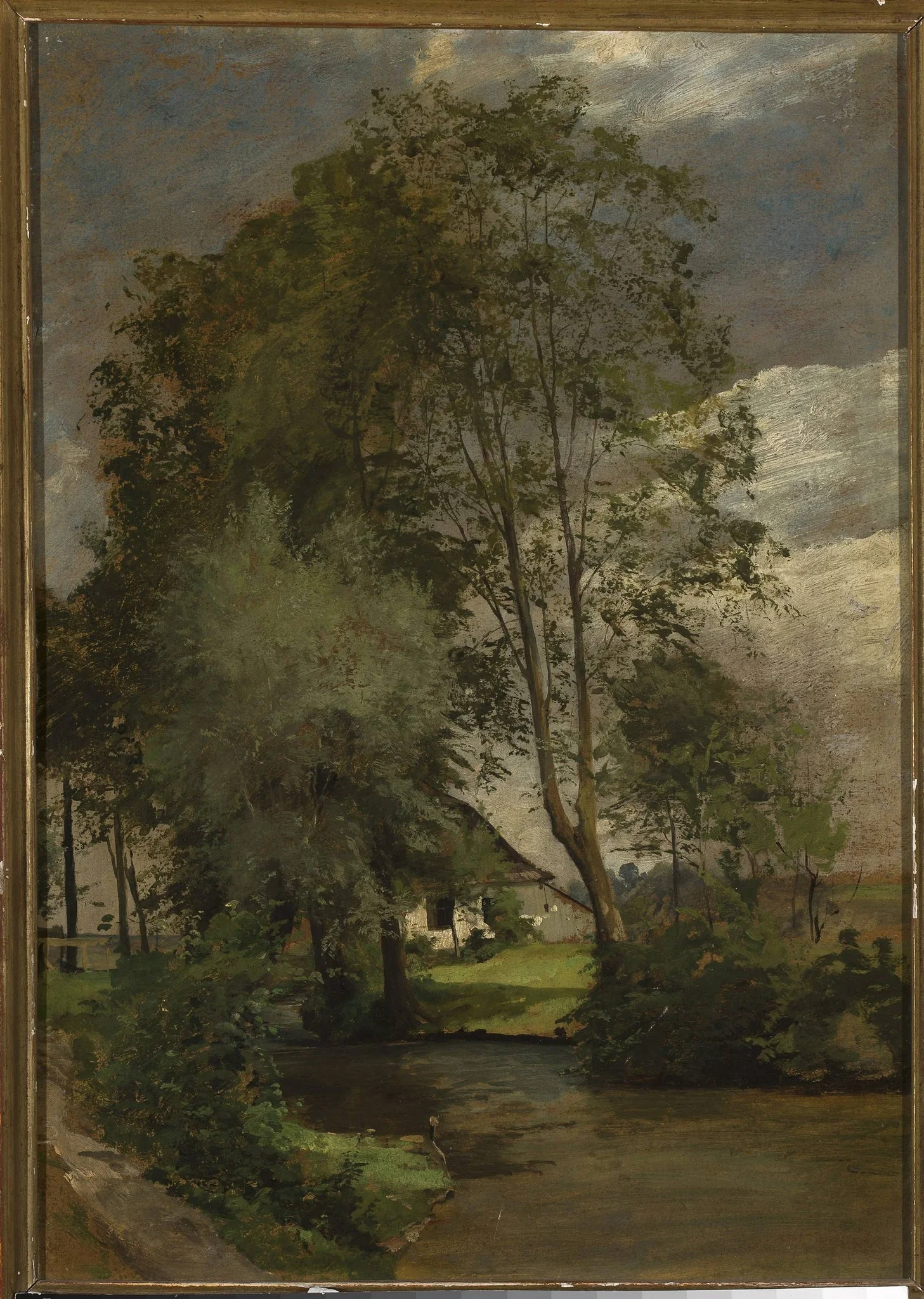 Countryside landscape, by Robert Śliwiński, oil, 1881