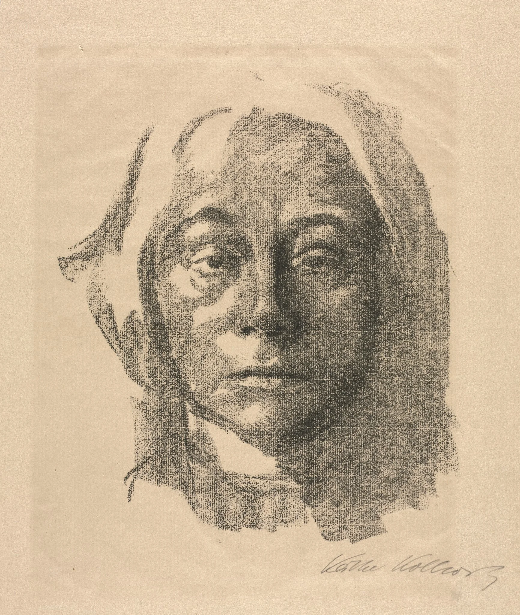 Self-Portrait, by Käthe Kollwitz, 1915