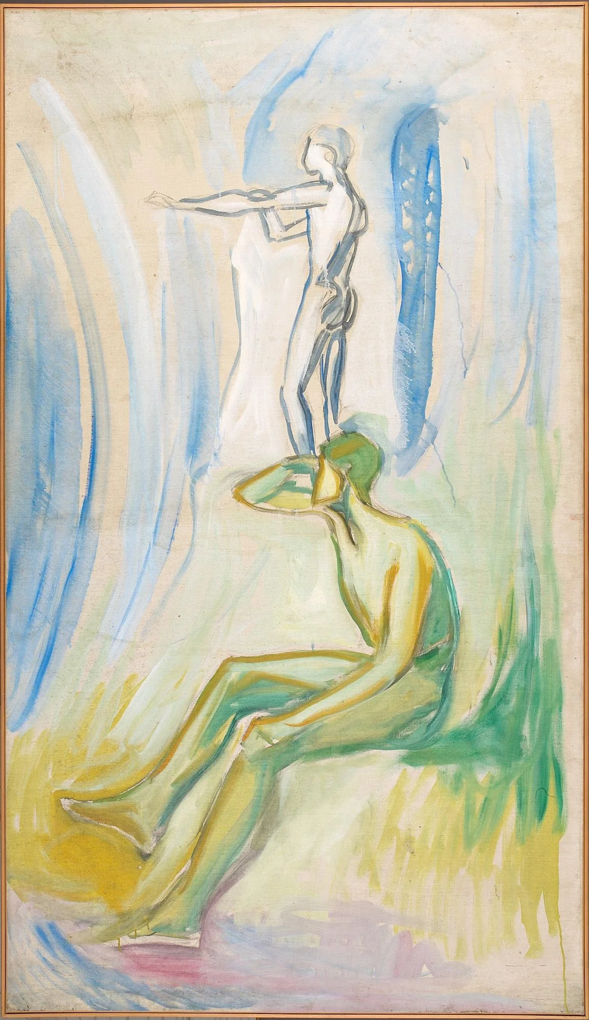 Men Turning towards the Sun, by Edvard Munch, oil, 1911