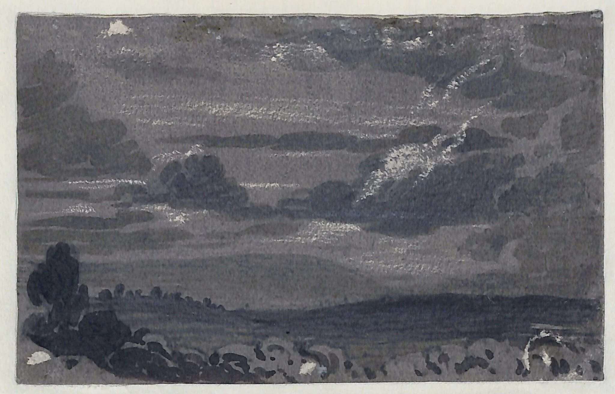 Study of a landscape with clouds