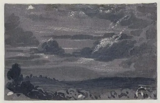 Study of a landscape with clouds