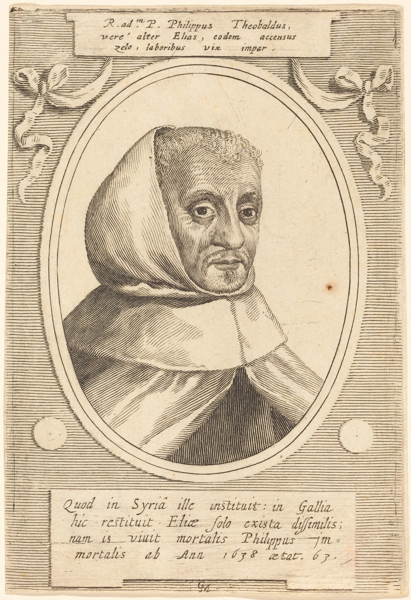 Philippe Thibaud, by Claude Mellan, ink, 1638