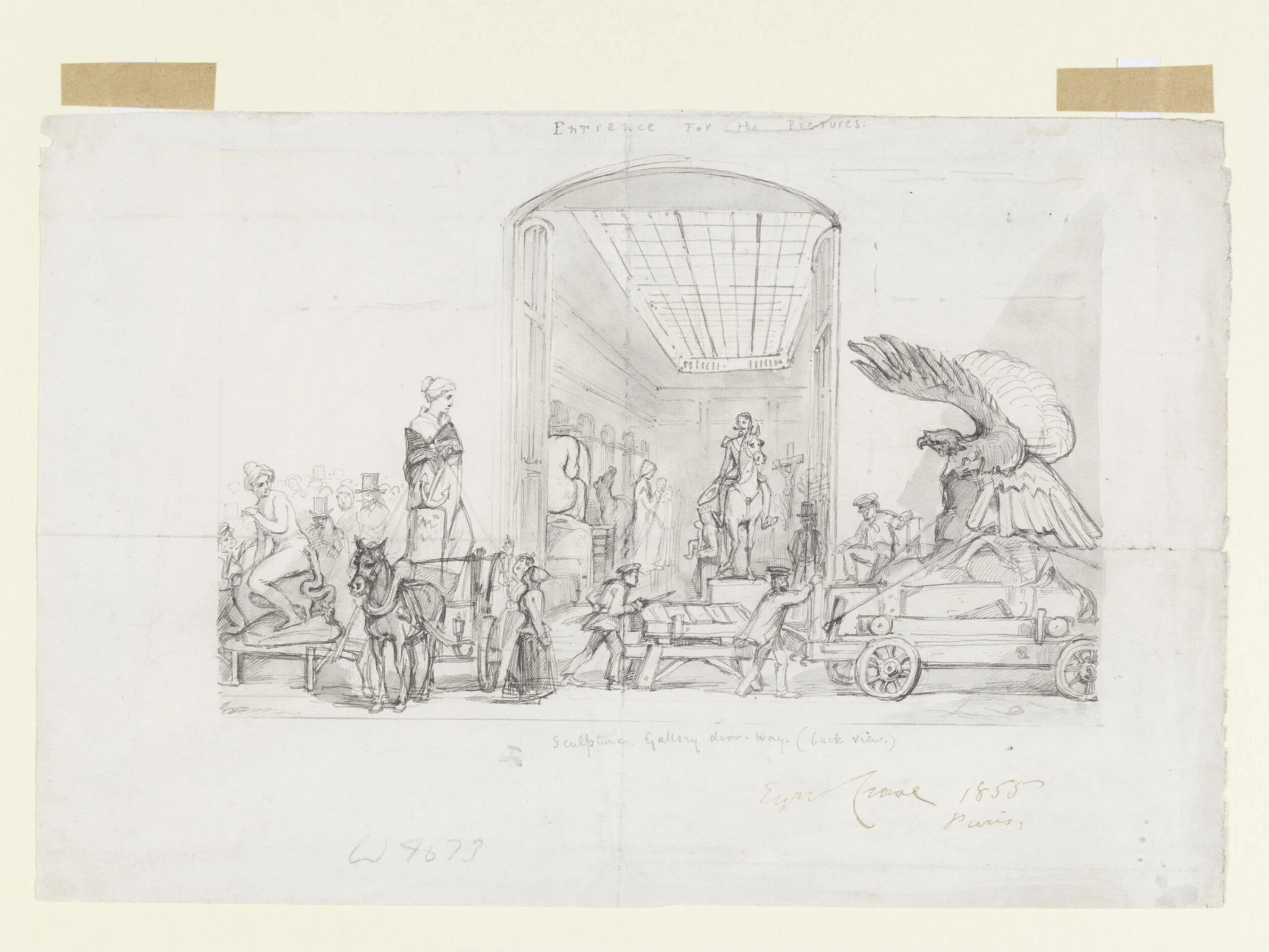 Sculpture Gallery door-way at the Exposition Universelle, Paris