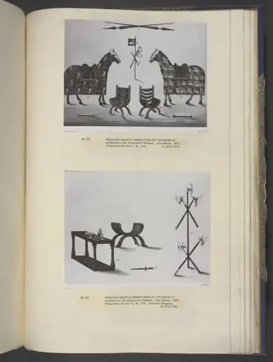 drawing of scenery and props in Richard II