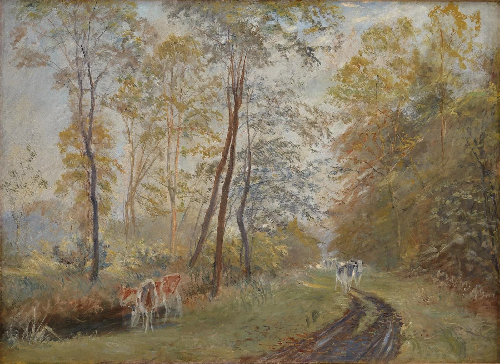The River Sorteaa near Mejlgaard Manor, Jutland