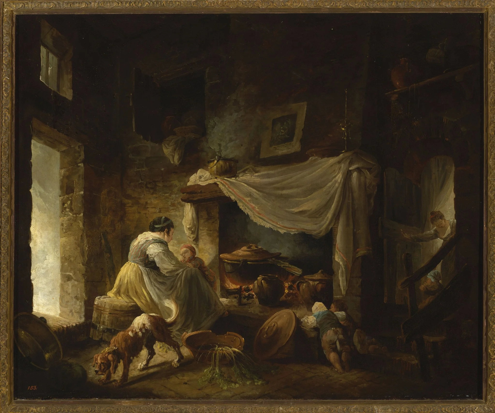 Peasant kitchen in ruins (Italian kitchen)