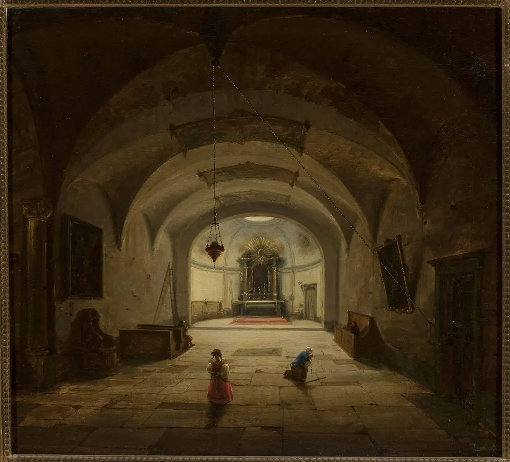 Interior of the subterranean chapel