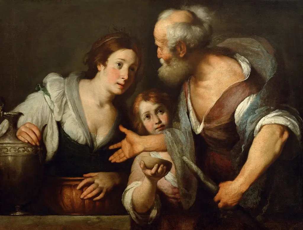 The prophet Elias and the widow of Sarepta