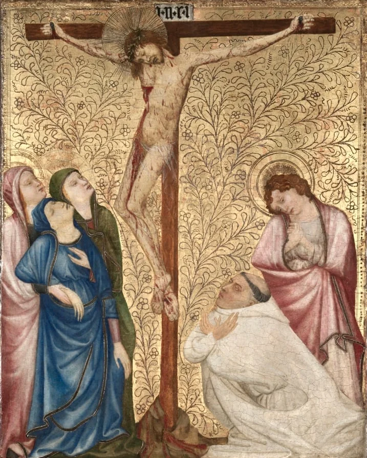 Calvary with a Carthusian Monk, by Jean de Beaumetz, unspecified, 1392