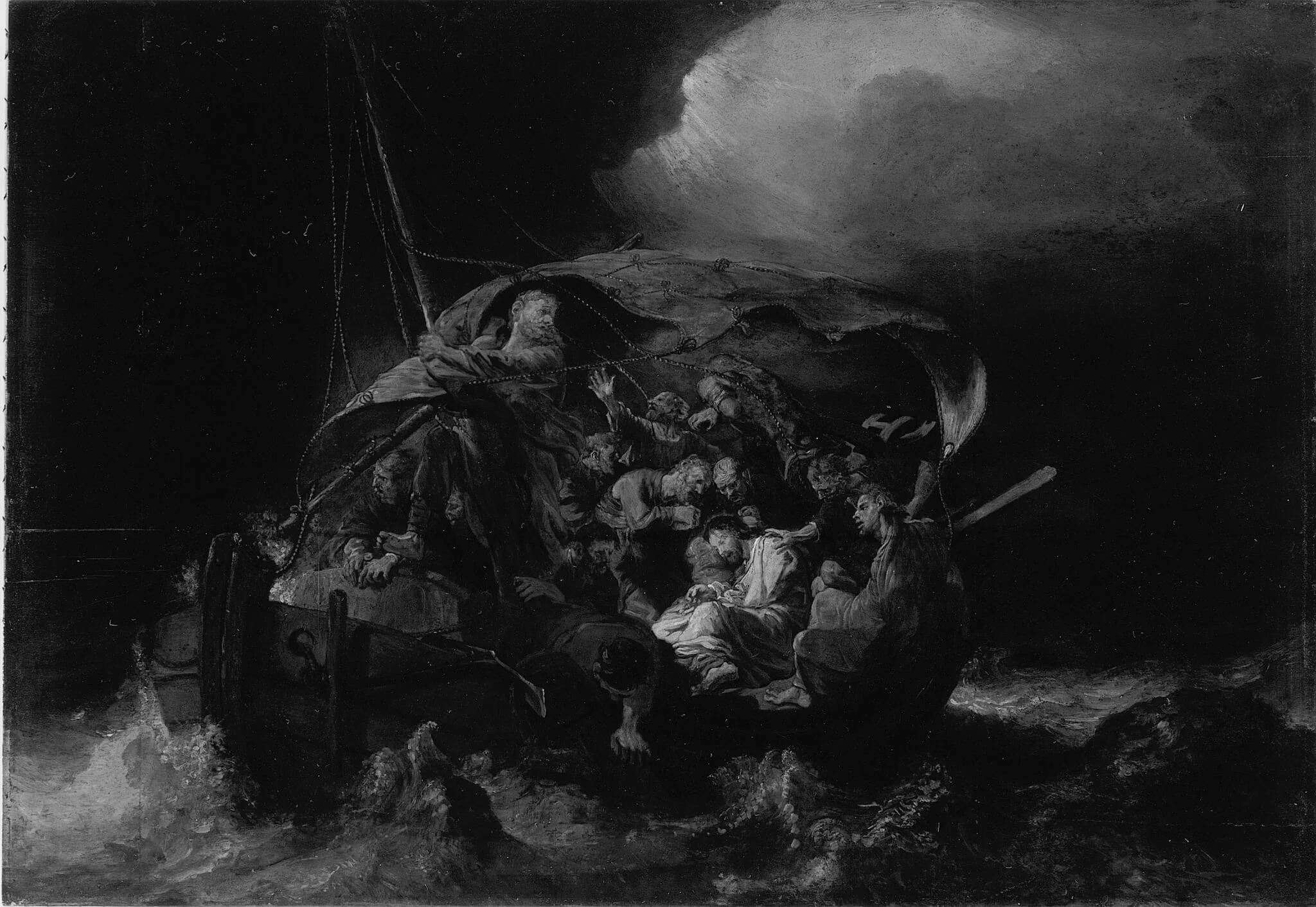 Christ in the Storm, by Heinrich Jansen, oil, 1650
