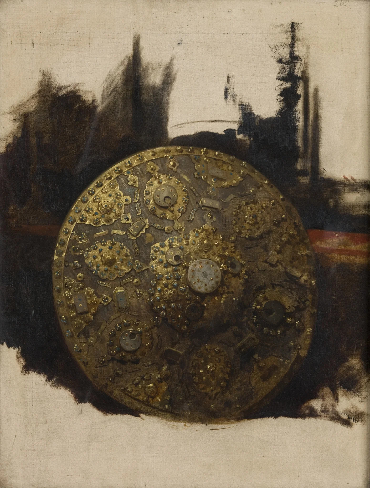 Study of an Oriental Shield, by Stanisław Chlebowski, oil, 1869