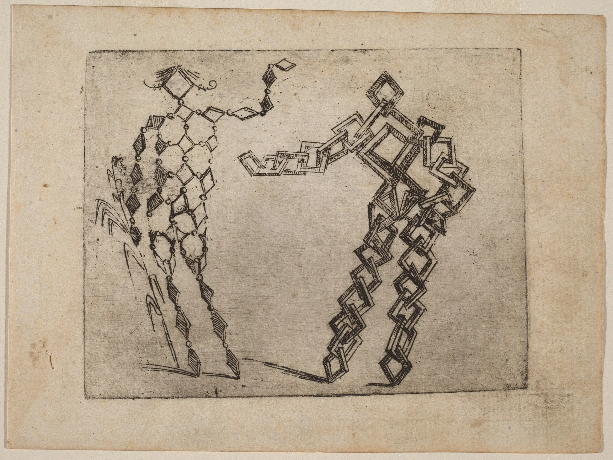 From "Bizzarie di varie Figure", by Giovanni Battista Bracelli, ink, 1624