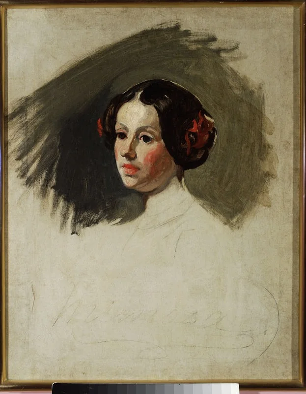 Portrait of a young woman, study