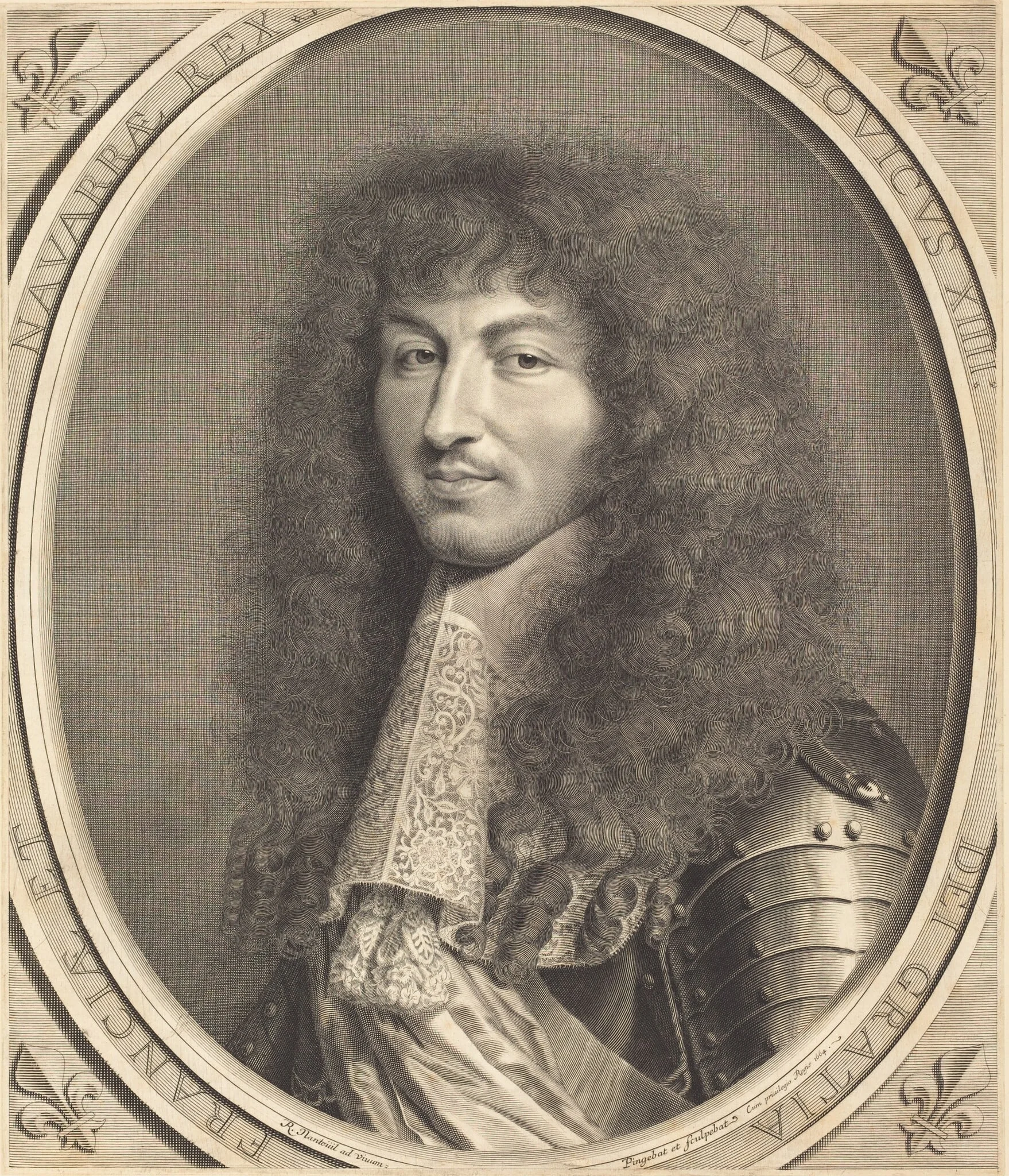 Louis XIV, by Robert Nanteuil, ink, 1664