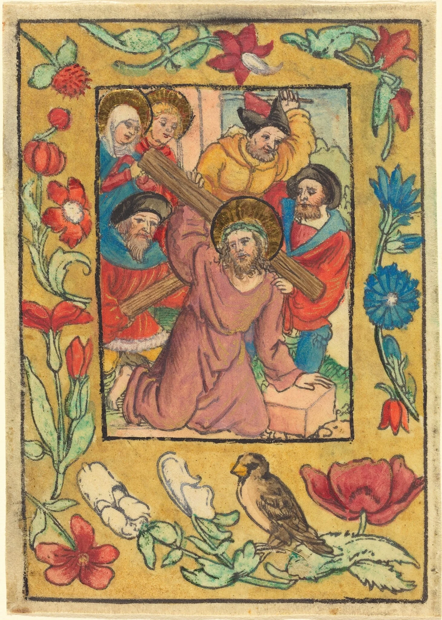 Christ Bearing the Cross, by German 15th Century, ink, 1500