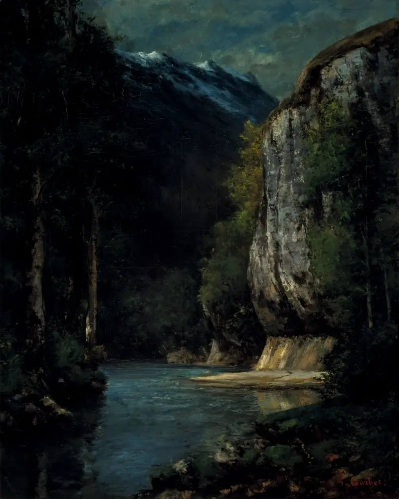 A River in a Mountain Gorge