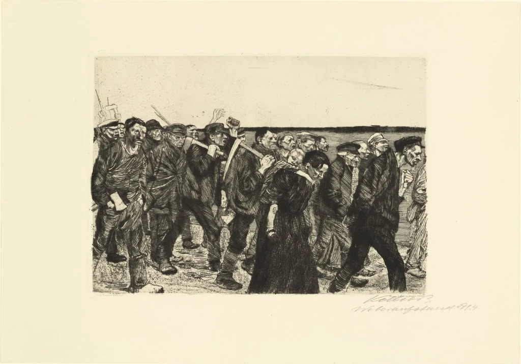 Untitled, by Käthe Kollwitz, ink, 1895