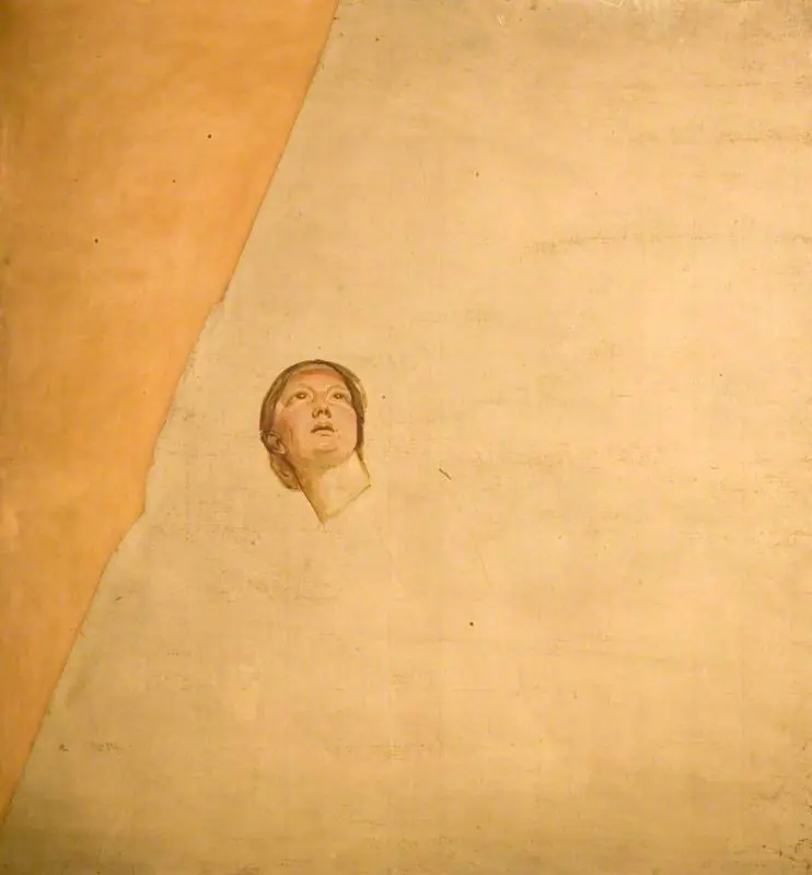 Female Head (cartoon for the south wall, south-east angle of the ceiling cove, dining room, Dorchester House)