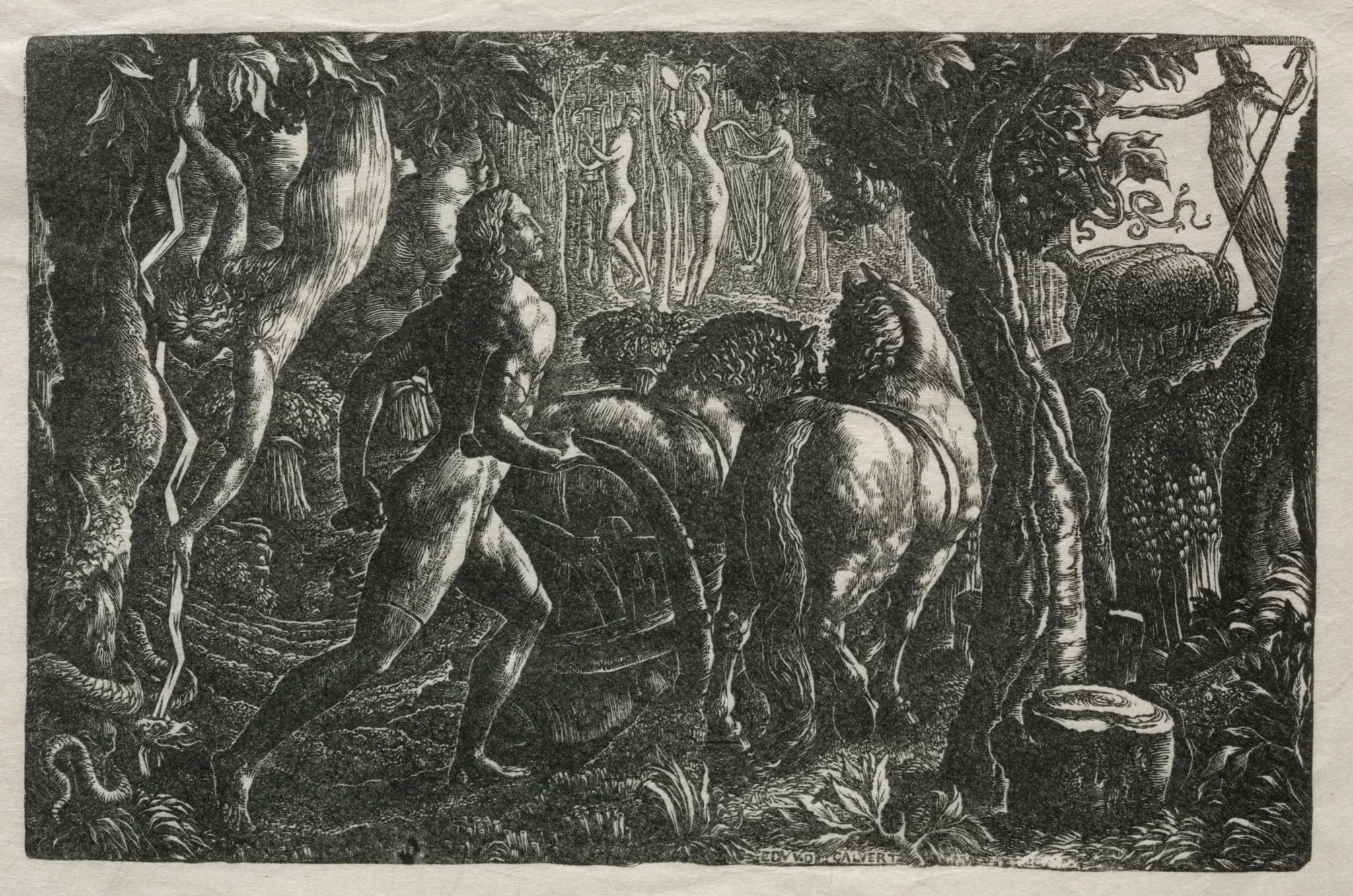 The Ploughman, by Edward Calvert, 1829