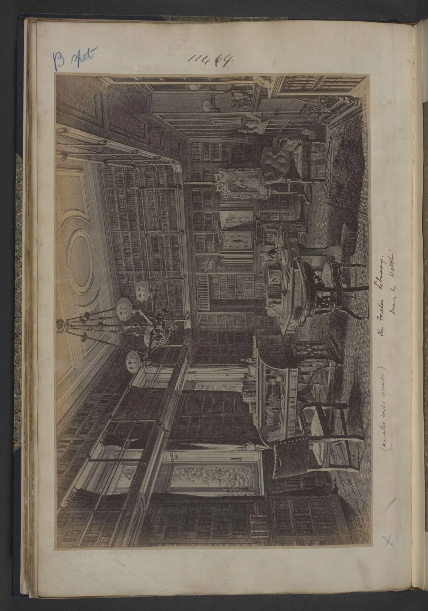 View of the library of the late Mr John Forster