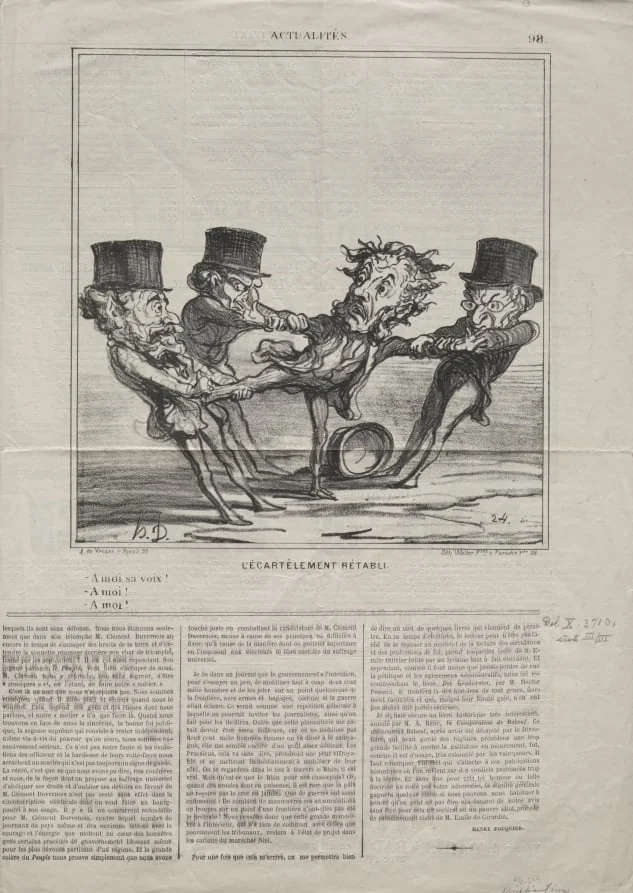 Quartering Reinstated, by Honoré Daumier, 1869