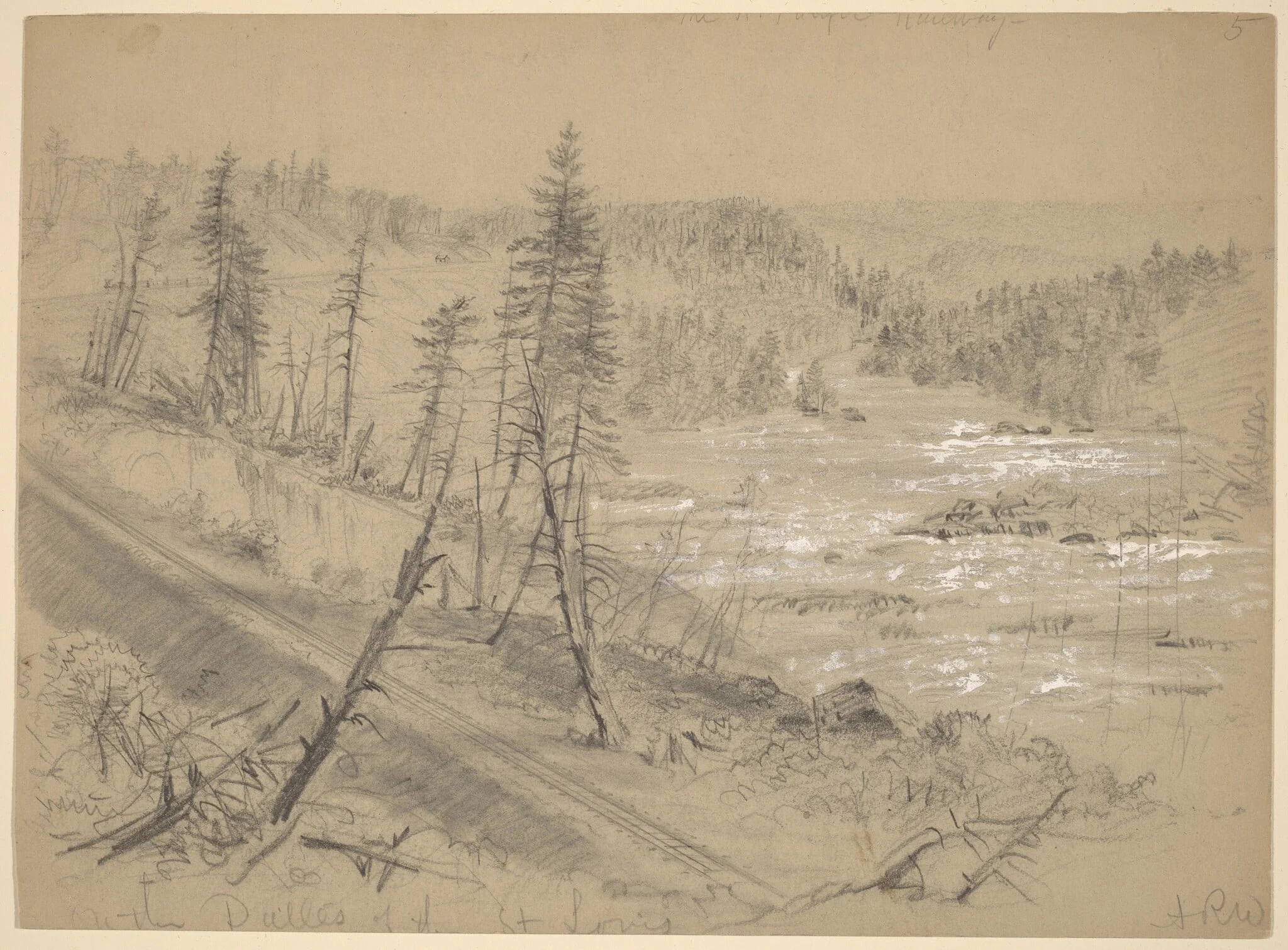 Railroad on the Dalles of the St. Louis