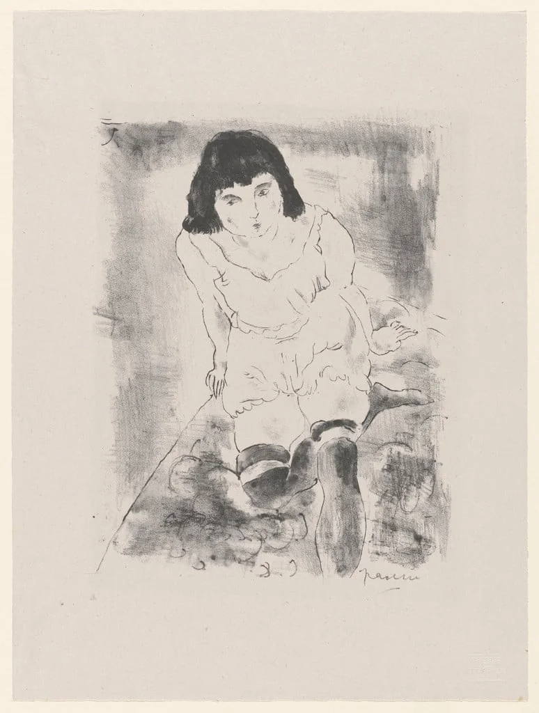 Untitled, by Jules Pascin, ink, 1924