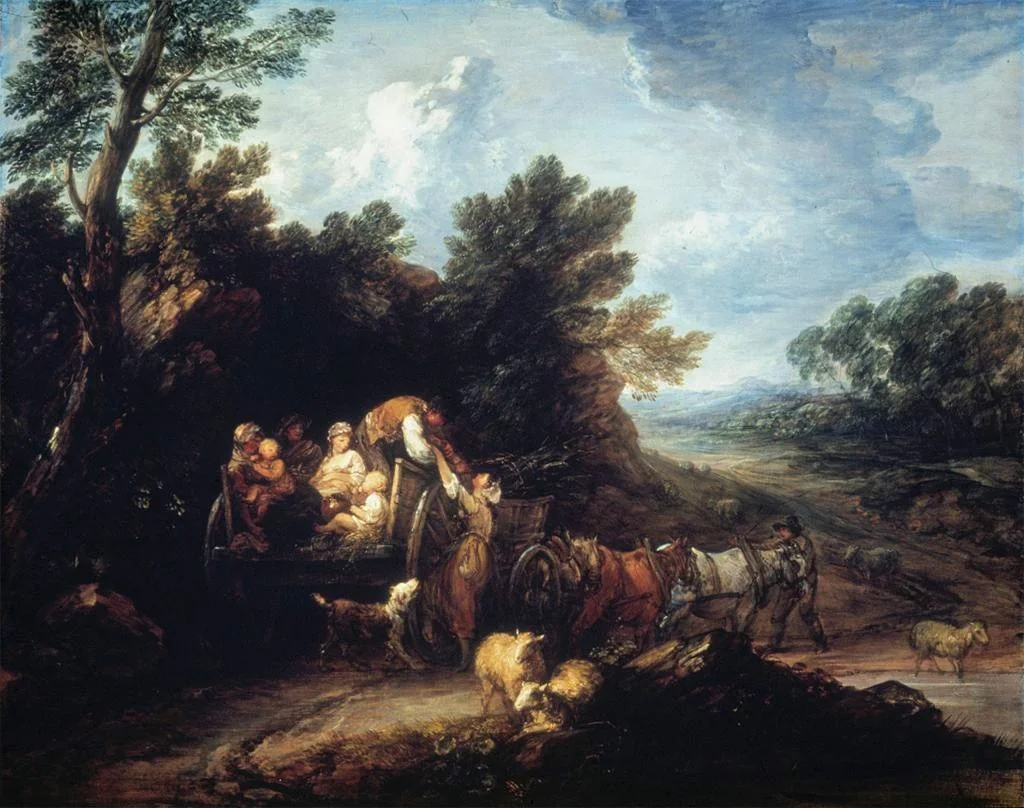 The Harvest Wagon, 1784, by Thomas Gainsborough, oil, 1792