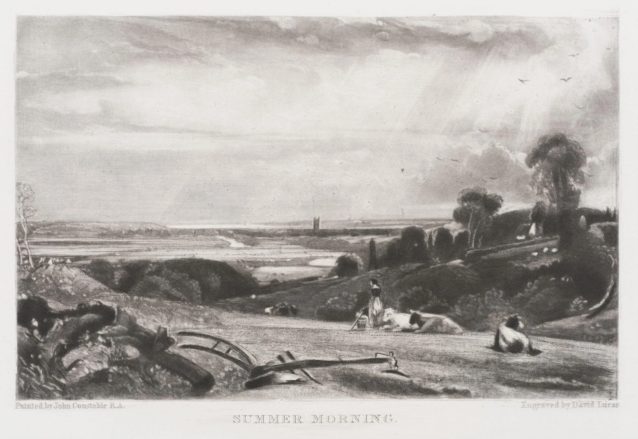 SUMMER MORNING, by John Constable, 1855