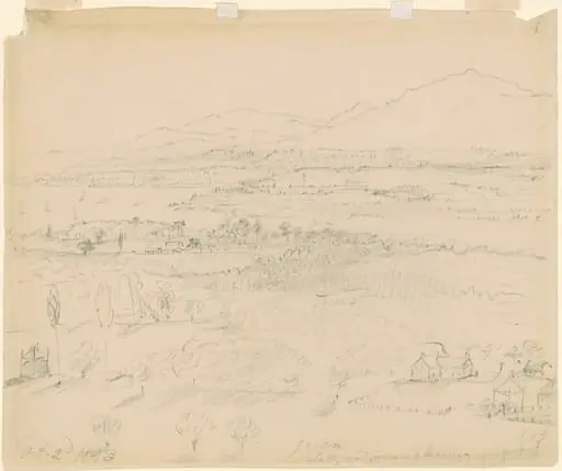Valley with River and Mountains