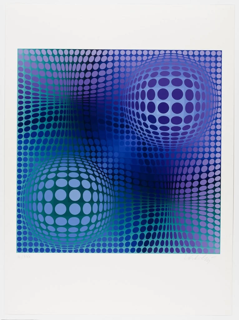 Untitled, by Victor Vasarely, ink, 1973