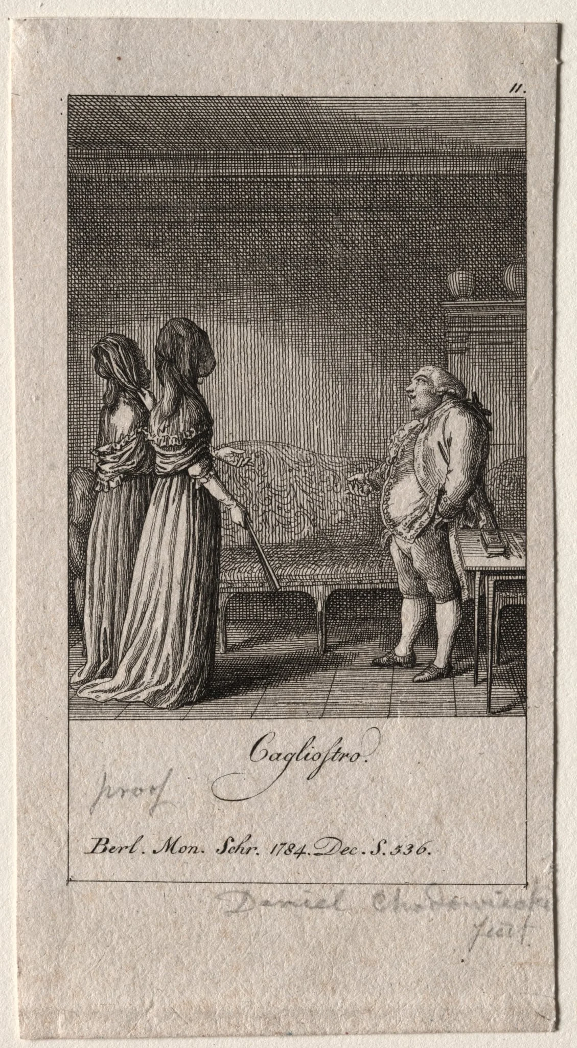 Cagliostro, by Daniel Nikolaus Chodowiecki, 1784