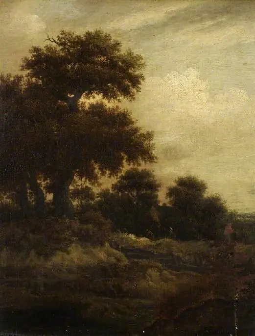 Landscape with sportsmen