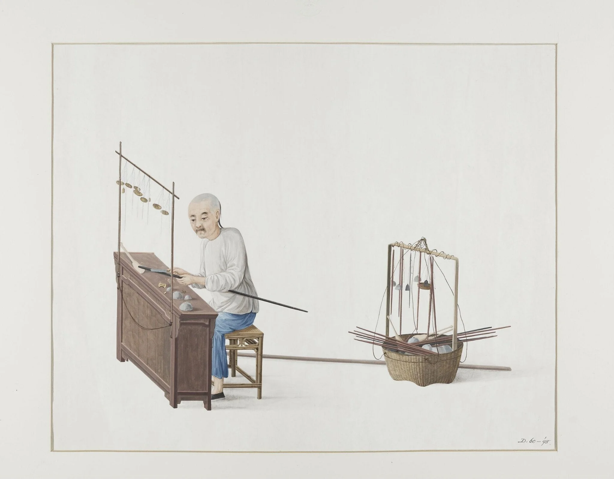 Making the Scale, by Puqua, paint, 1790