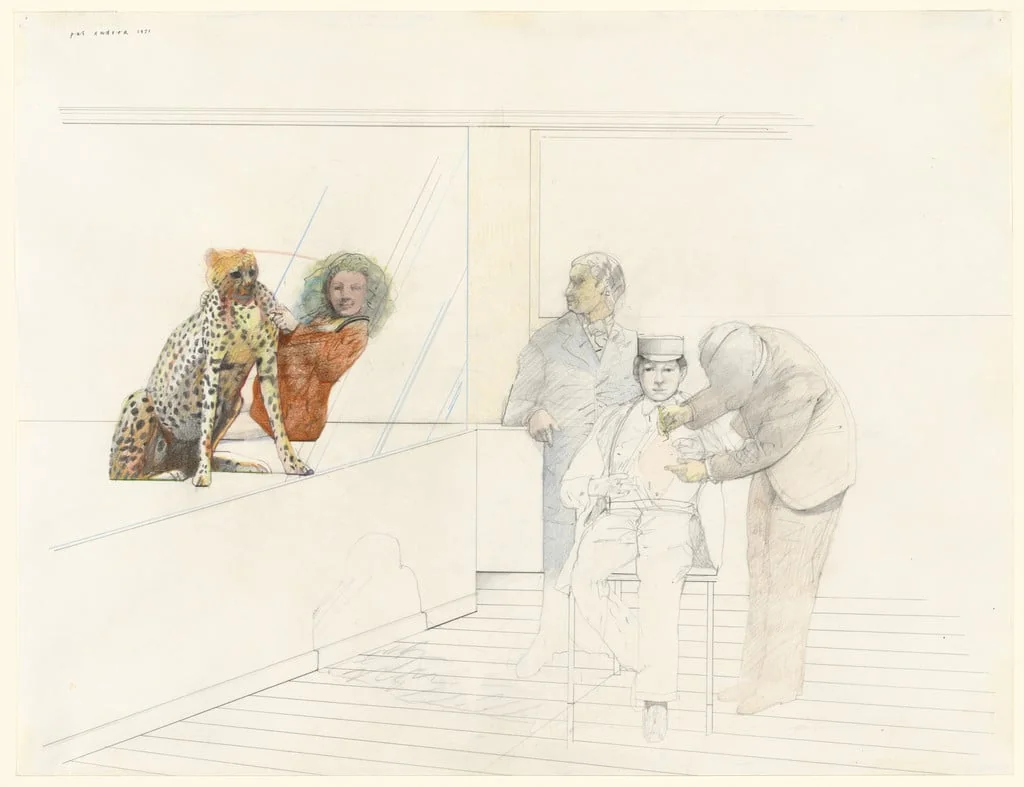 Untitled, by Pat Andrea, gouache, 1971