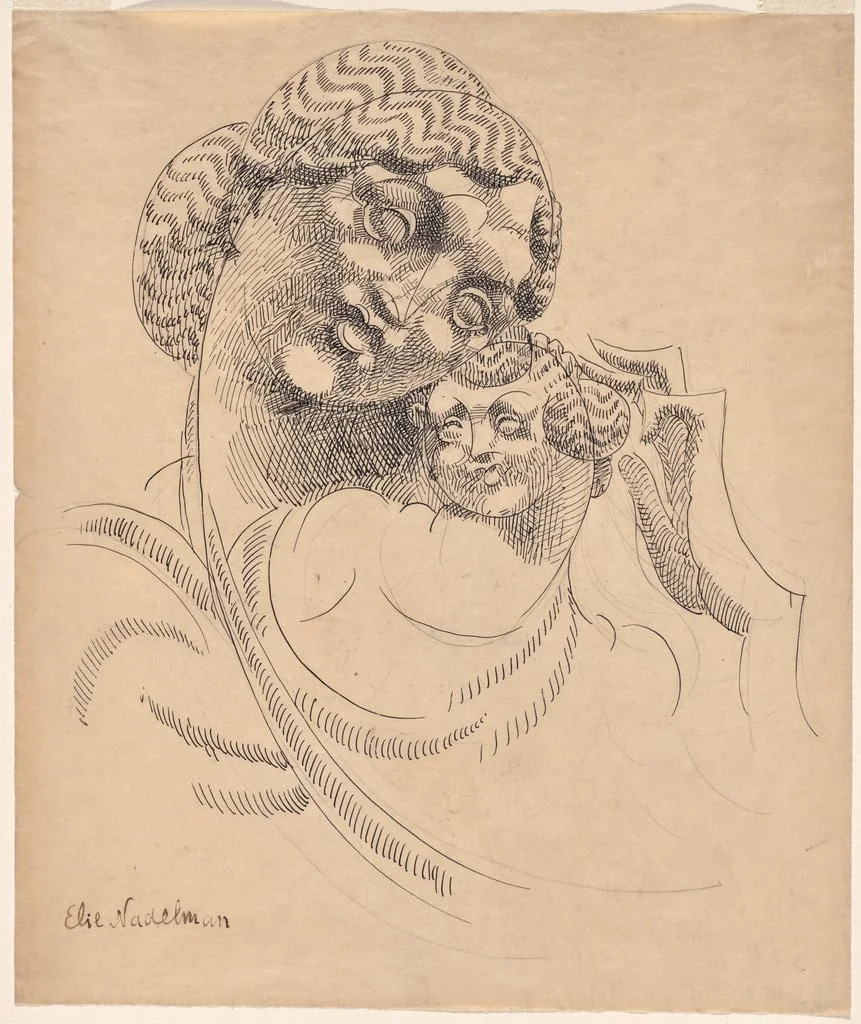 Untitled, by Elie Nadelman, graphite, 1908
