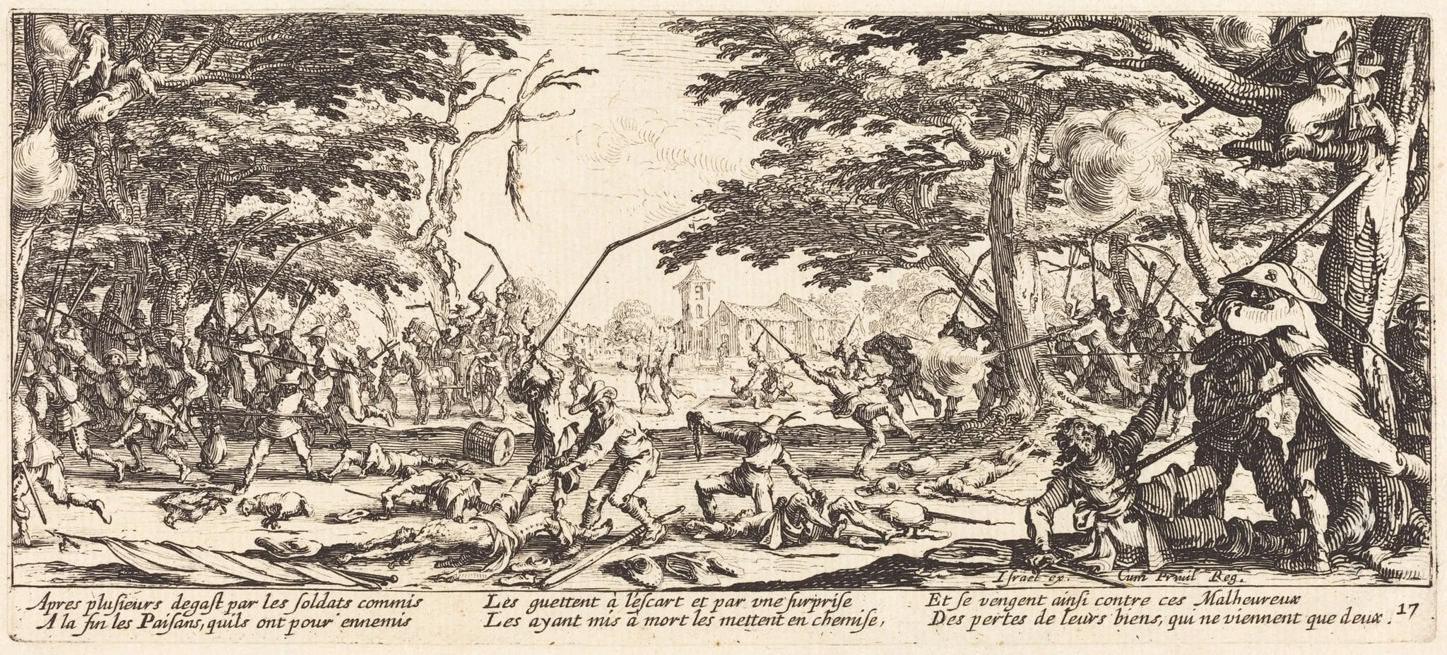 The Peasants Avenge Themselves, by Jacques Callot, ink, 1633