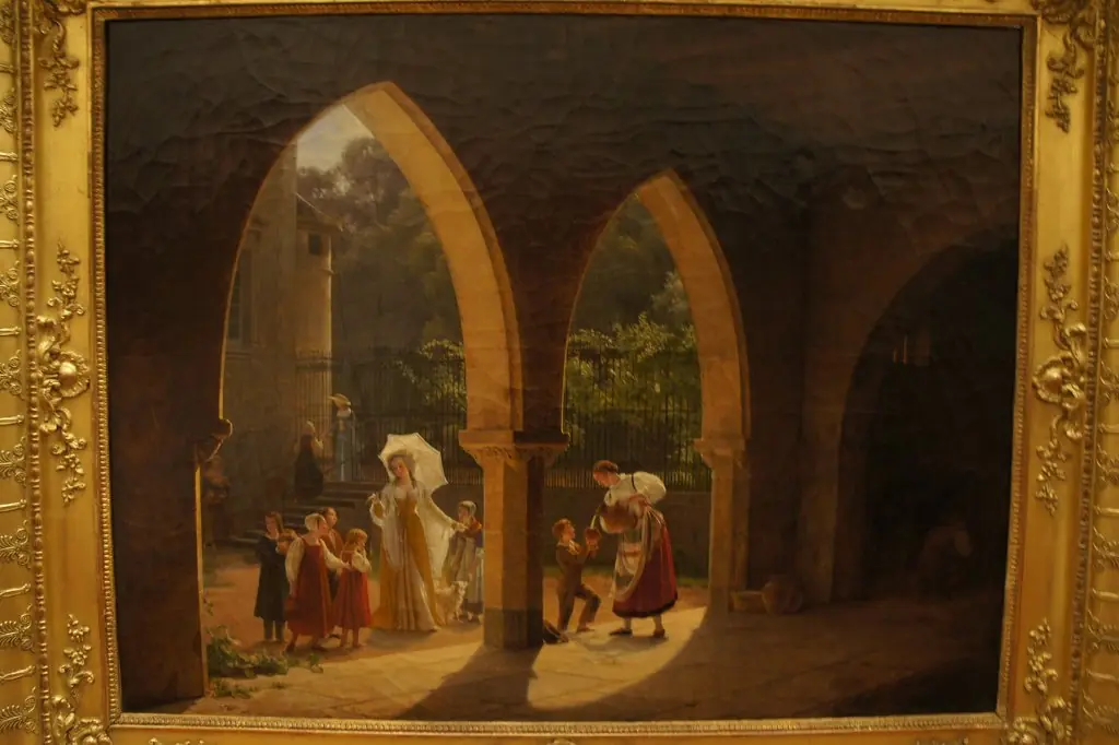 Madame Elisabeth de France assistant à la distribution du lait dans sa maison de Montreuil